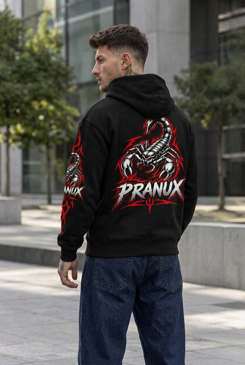 Scorpion Flame Graphic Hoodie