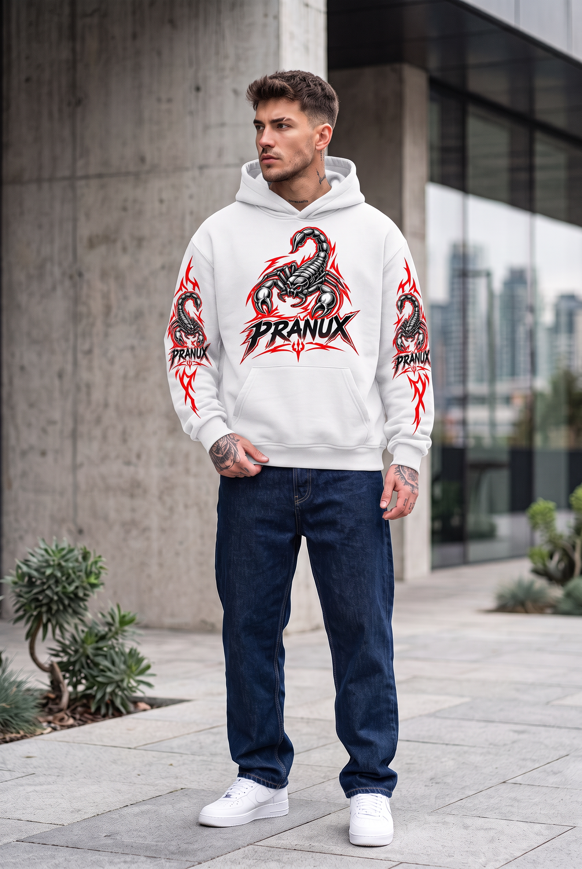 Scorpion Flame Graphic Hoodie