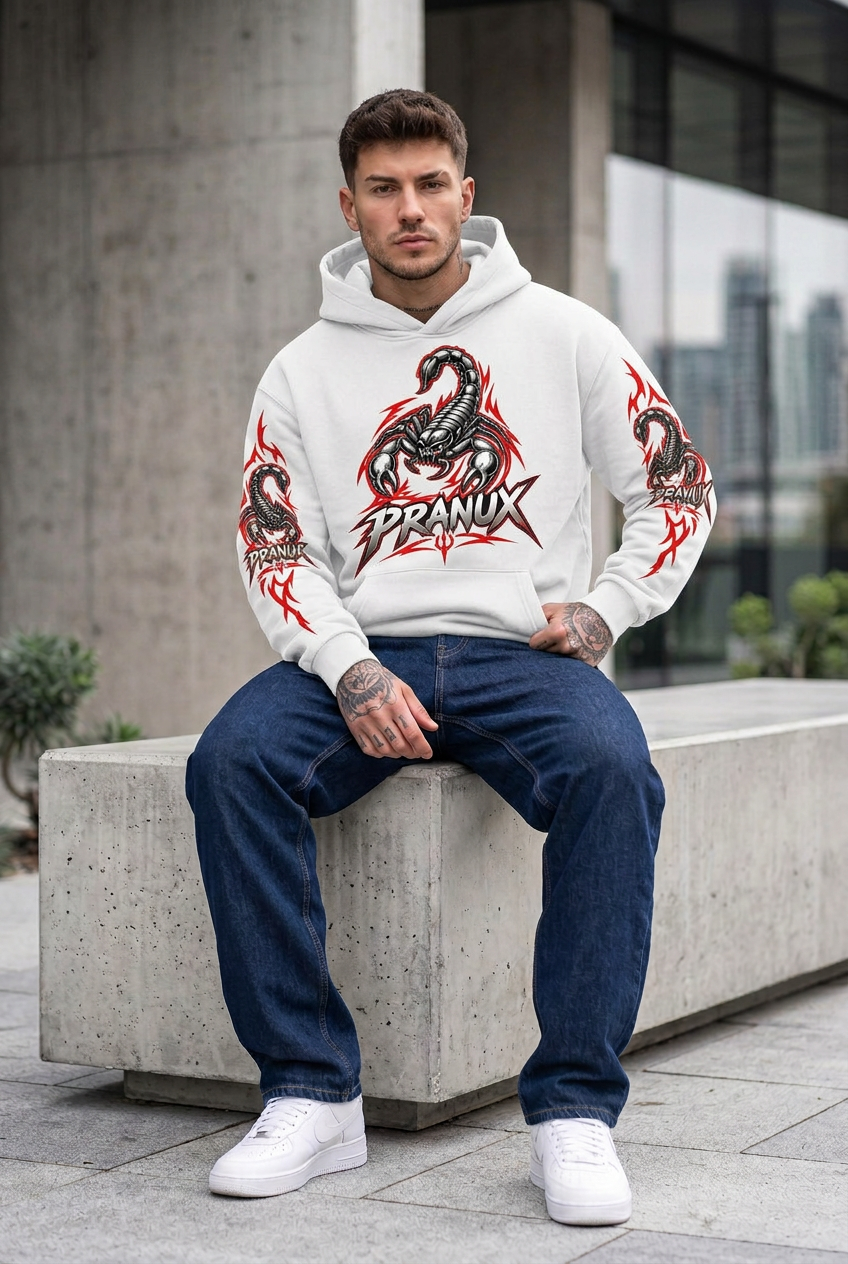 Scorpion Flame Graphic Hoodie