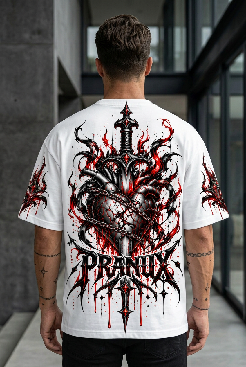 Dark Heart Sword Graphic T-Shirt