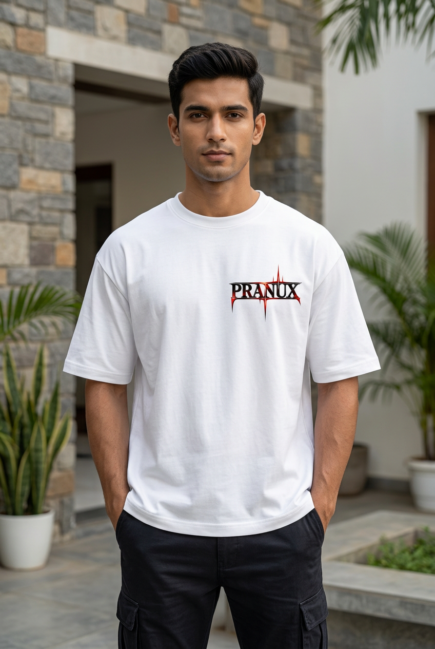 Wolf Graphic Back Print T-Shirt