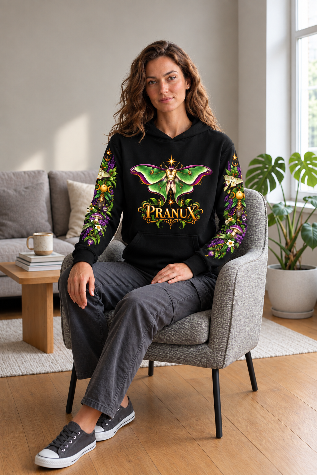 Luna Moth Graphic Hoodie