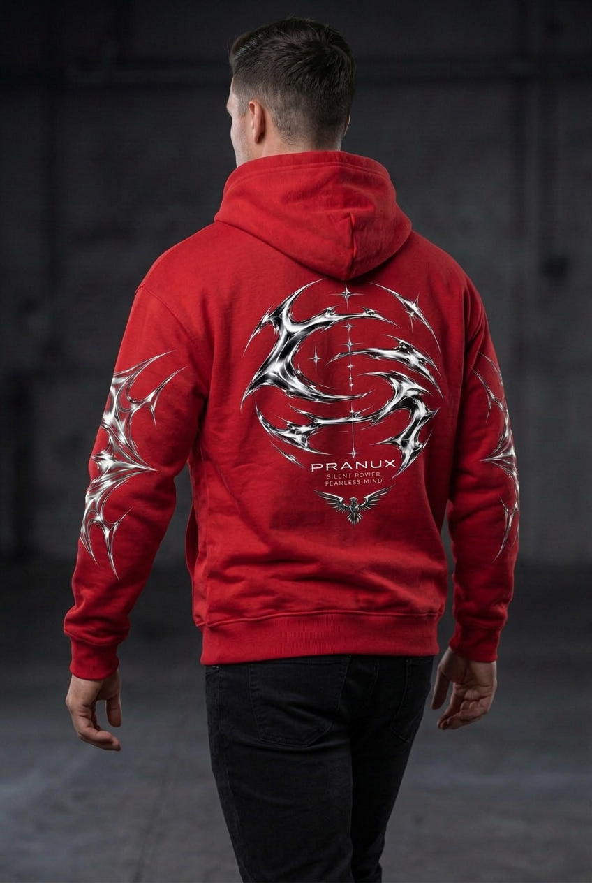Chrome Flame Graphic Hoodie