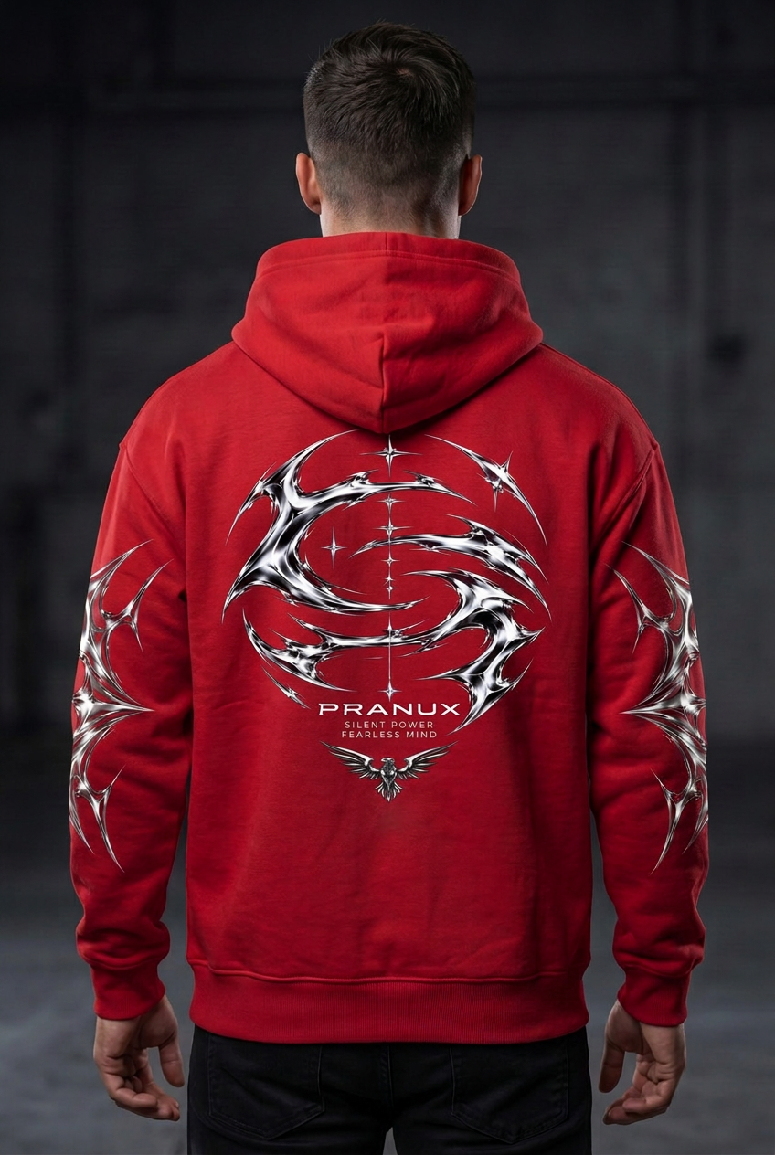 Chrome Flame Graphic Hoodie