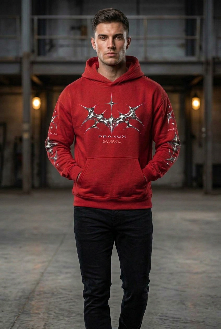 Chrome Flame Graphic Hoodie