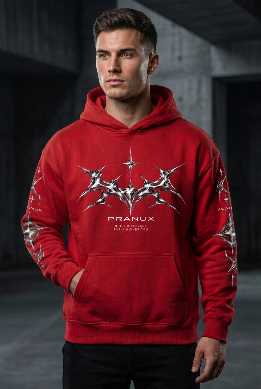 Chrome Flame Graphic Hoodie