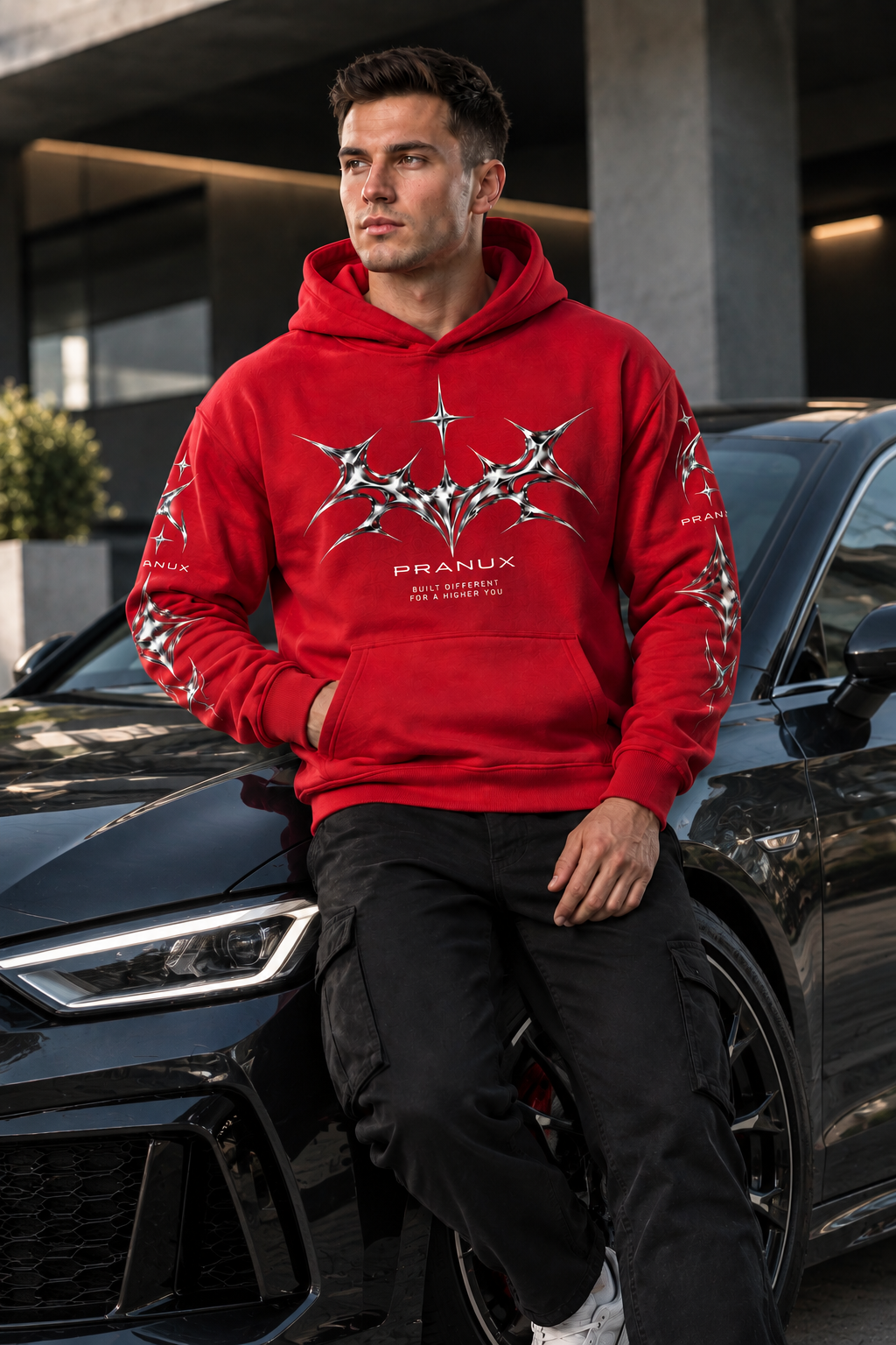 Chrome Flame Graphic Hoodie